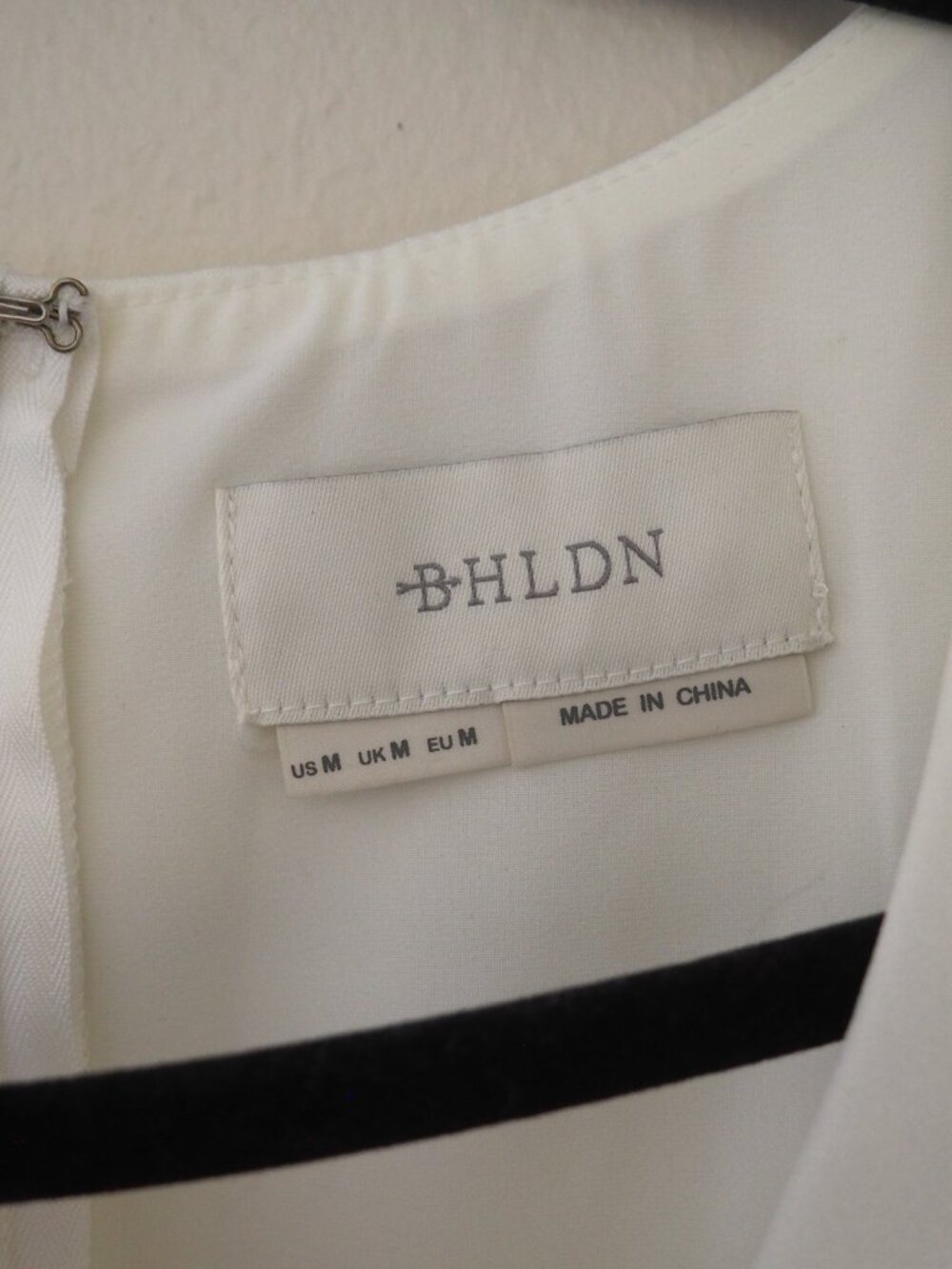 NWT BHLDN Anthropologie White Anthem Feather Trim Sleeveless Mini Dress sz M - Picture 7 of 10